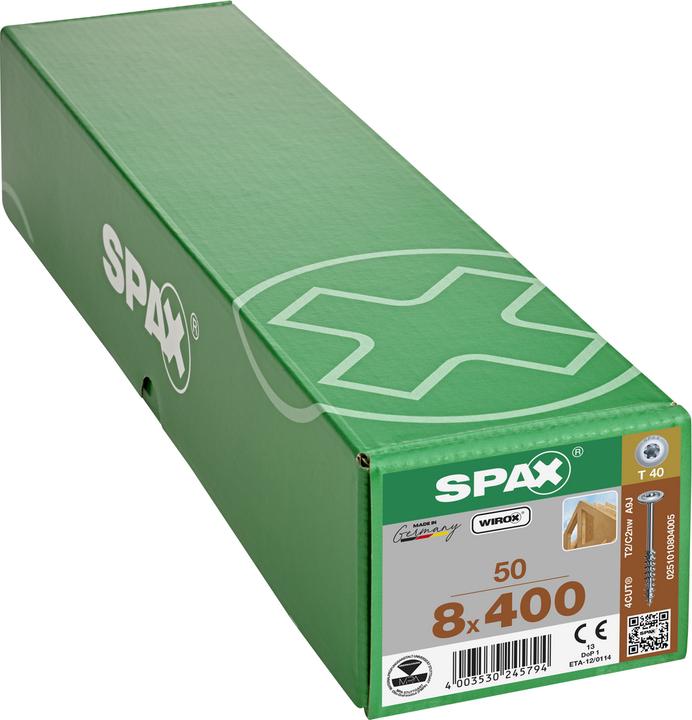 Produktbild Spax Tellerkopf T-Star Plus T40 Teilgewinde 4cut Wirox (50 Schrauben pro Stück)
