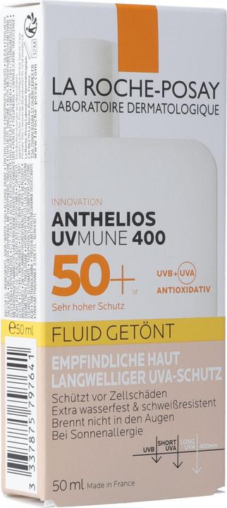 Produktbild La Roche Posay Anthelios Invisible Fluid Getönt (Sonnencreme Gesicht, SPF 50+, 50 ml, 75 g)