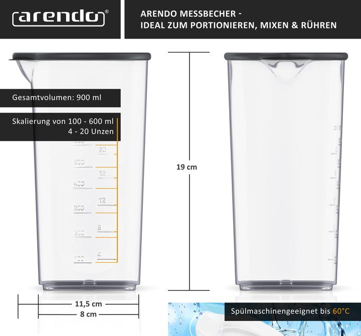 Actual product image Arendo Measuring jug (900 ml)