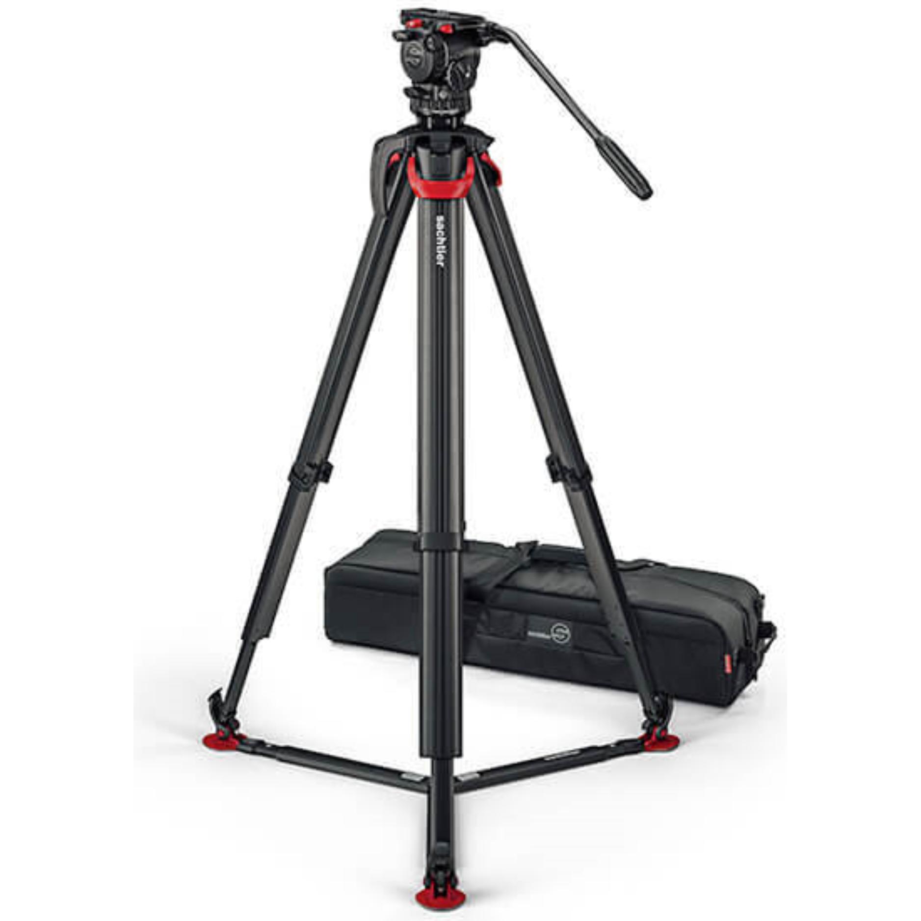 Sachtler Sistema aktiv6 flowtech75 GS - Capacità di carico 0 -8 kg (Carbonio), Treppiede