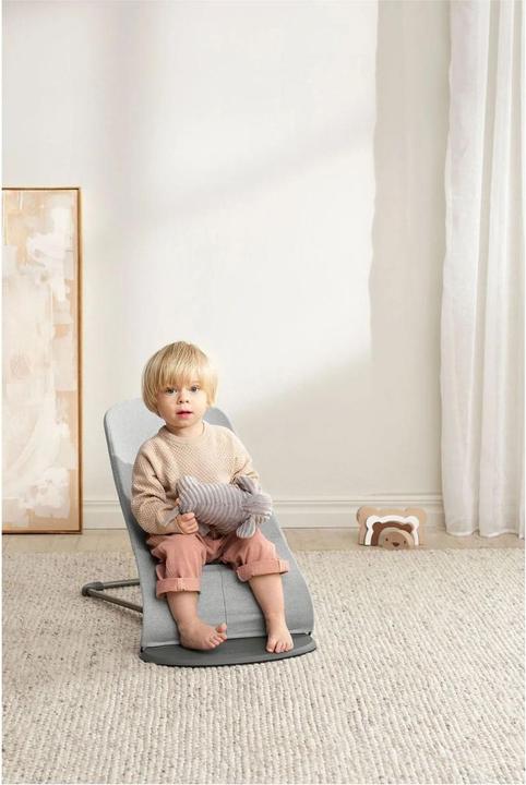 Actual product image BabyBjörn Bliss rocker, woven, light grey mélange