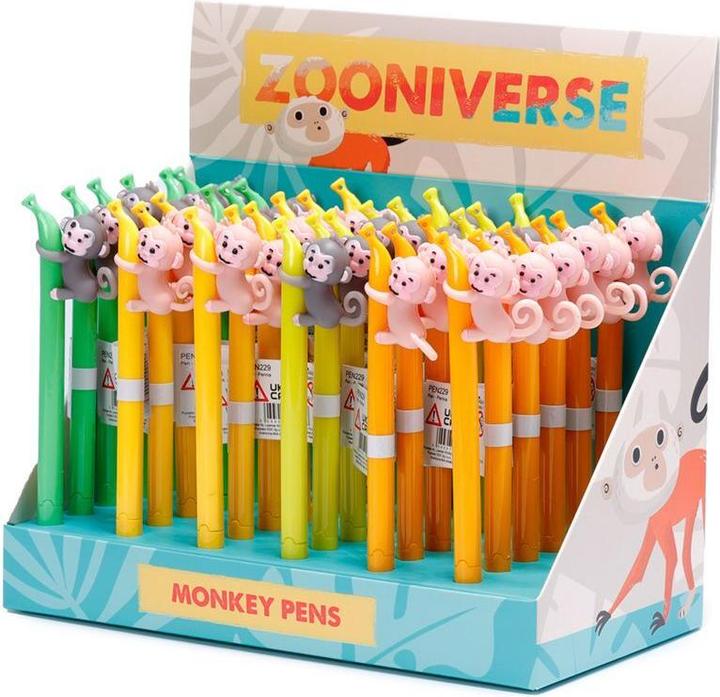 Produktbild Puckator Affe Banane feine Spitze Kugelschreiber Kuli (yellow/pink)