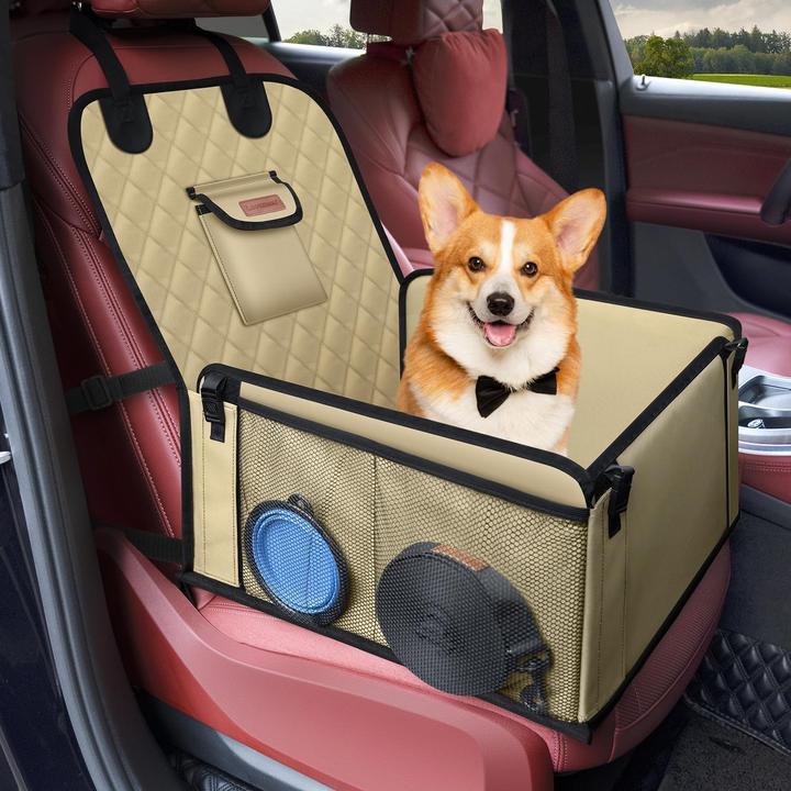 Looxmeer Hundeautositz mit Sicherheitsgurten (Chien, Fermeture de sécurité)