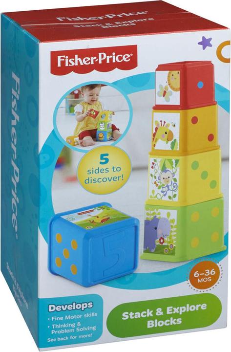 Image du produit Fisher-Price Cubes Découvertes - Jouet d'éveil - 6 mois et +