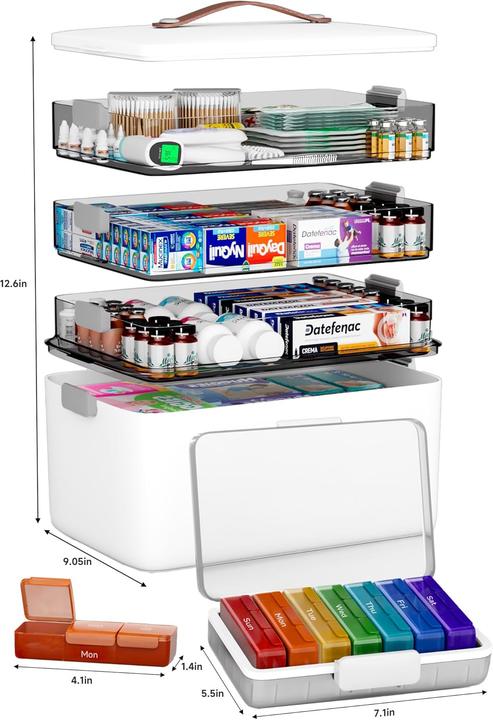 Produktbild Ctime Medikamentenbox-Set mit Pillenorganizer