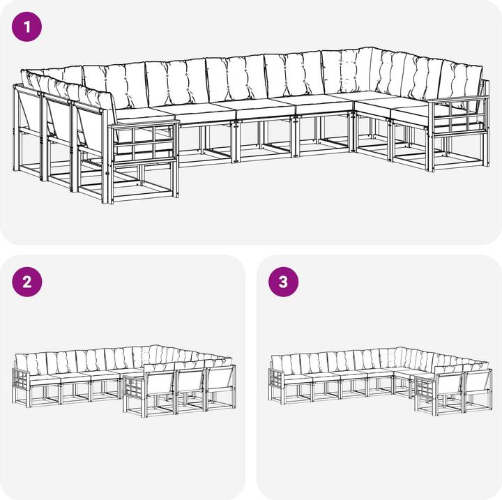 Produktbild vidaXL Outdoor-Sofa