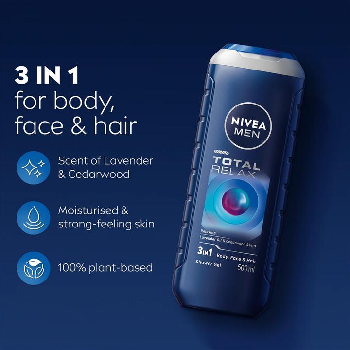 Productafbeelding NIVEA Men Total Relax Shower Gel 500ml (500 ml)