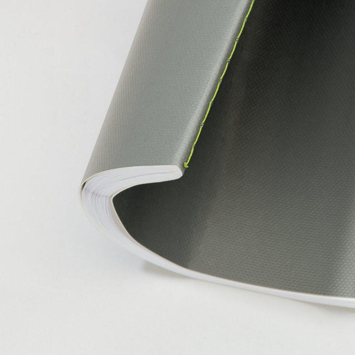 Actual product image Sigel 2 notebooks Linescape DIN A5 lined, light grey, neon green softcover 68 pages (A5, Lined, Soft cover)