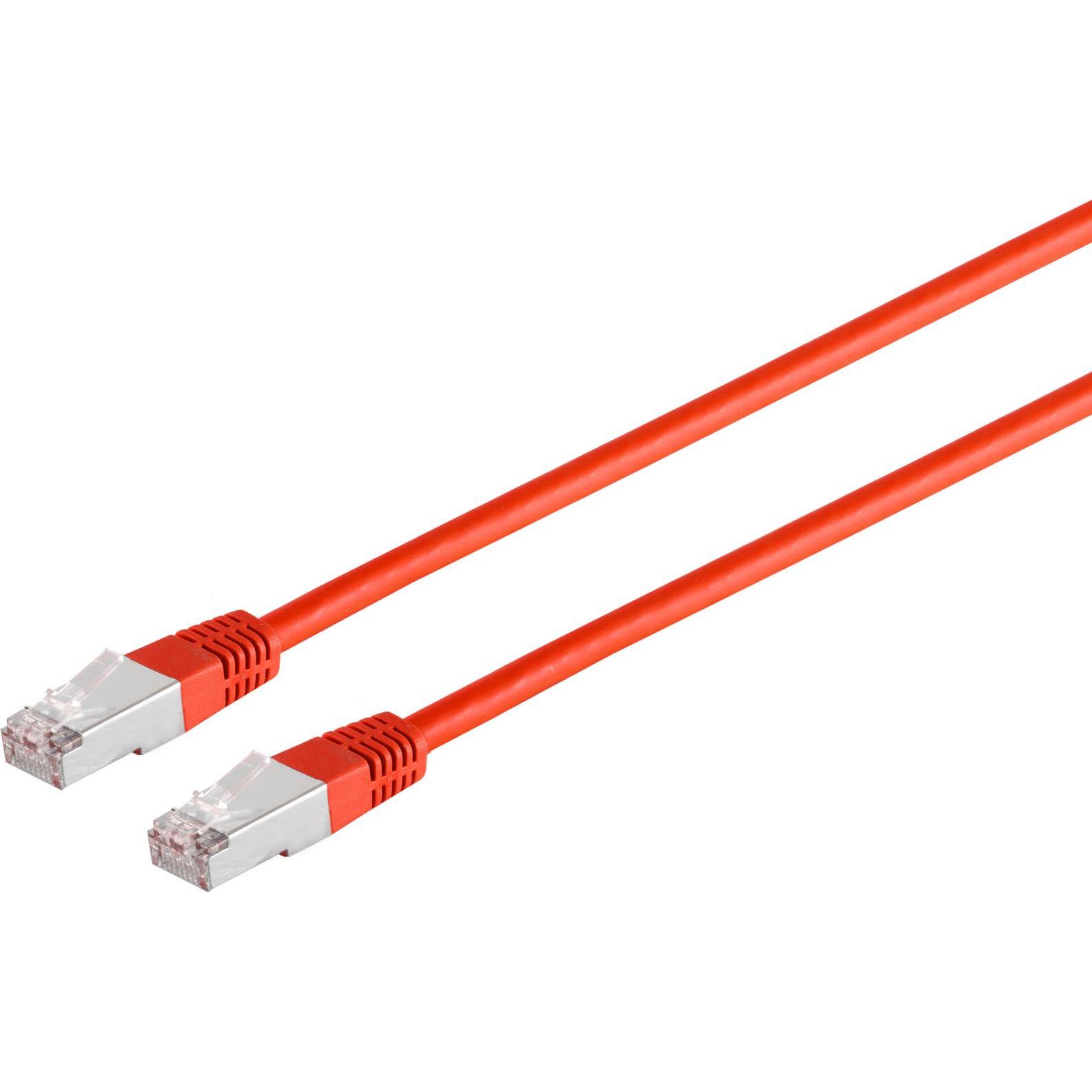 Patchkabel, Kat.5e, 100 MHz, foliengeschirmt, 10,0 m, rot (11135266) (CAT5e, 10 m), Cavo di rete