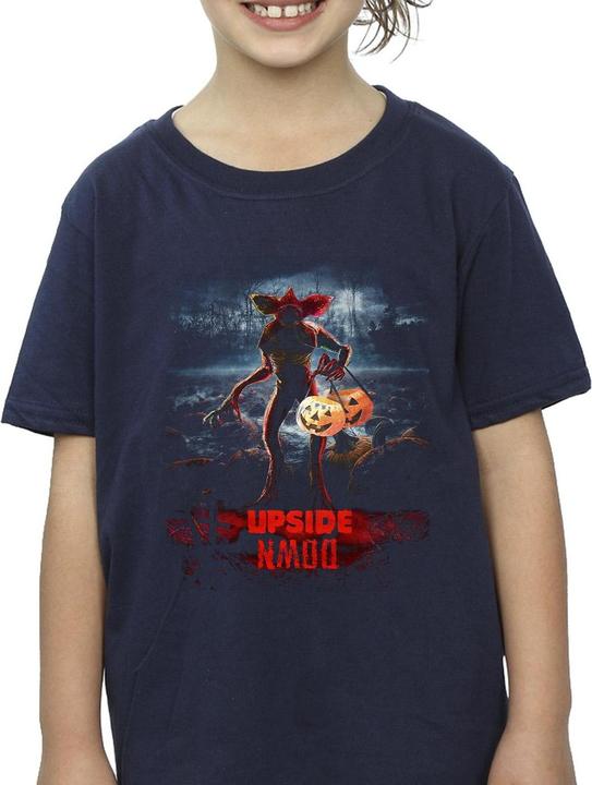 Produktbild Netflix Stranger Things Pumpkin Upside Down TShirt Mädchen (140, 146)