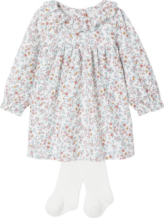 Image du produit Vertbaudet Baby-Set: Kleid mit Blumenmuster & Strumpfhose (62)