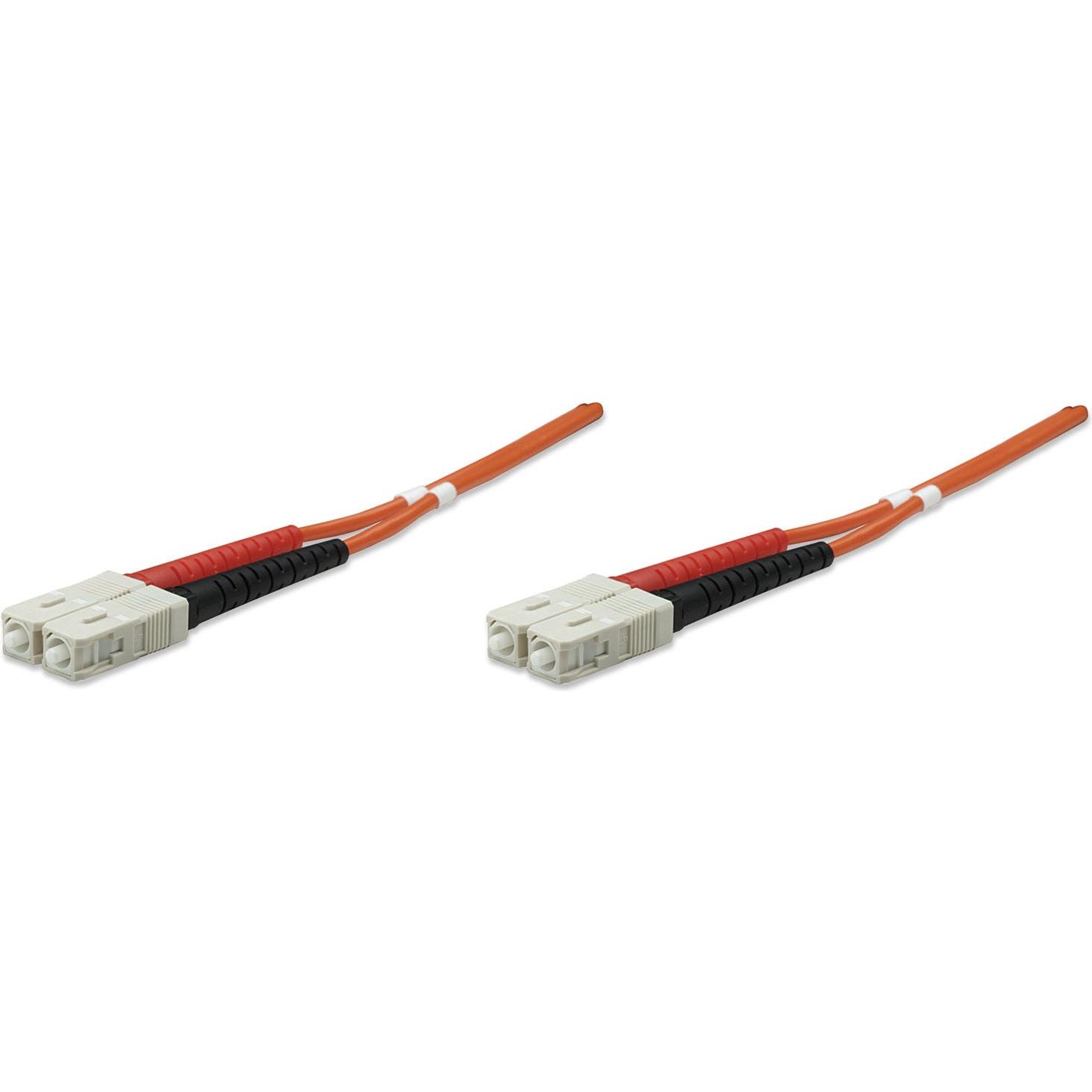 Intellinet LWL Anschlusskabel SC/SC Multimode OM2 (CAT6, 1 m), Netzwerkkabel