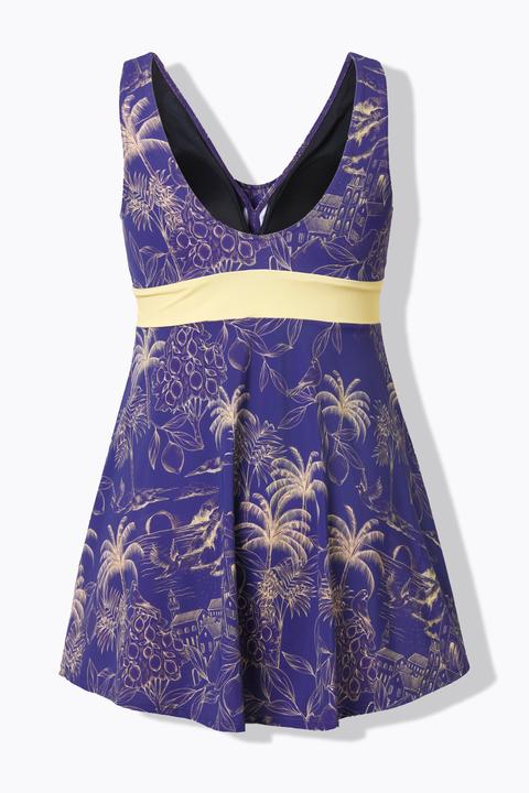 Produktbild Ulla Popken Badekleid, Palmen, Softcups, recycelt, Powermesh (48)