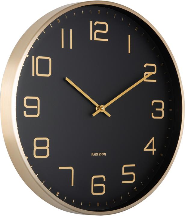 Black with gold hands and numbers