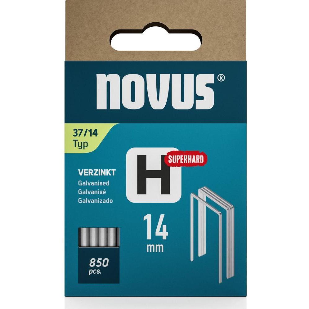 Thumbnail - Novus, Tackerklammern + Tackernägel, Flachdrahtklammern H 37 14mm Super Hard