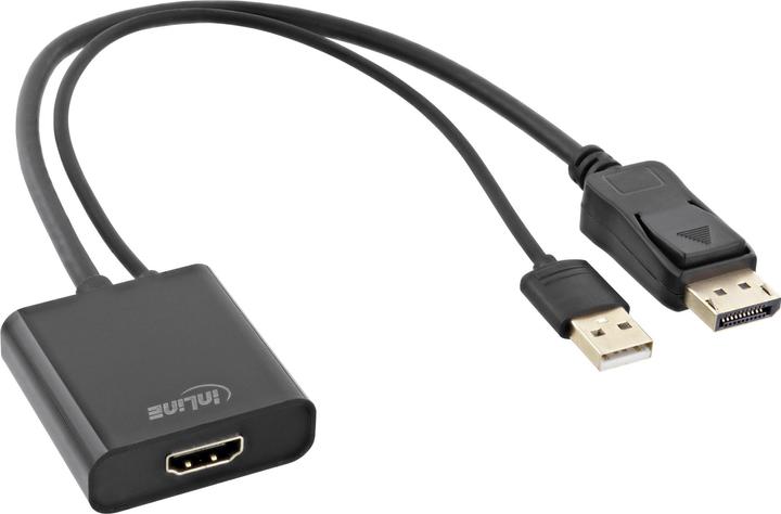 Actual product image InLine DisplayPort to (DP, USB, 30 cm)