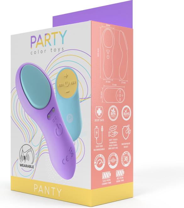 Produktbild Party Color Toys Höschenvibrator Mit Lila Usb-Steuerung