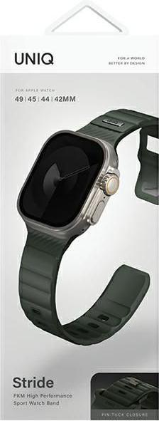 Produktbild Uniq pasek Stride Apple Watch Series 1/2/3/4/5/6/7/8/9/SE/SE2/Ultra/Ultra 2 42/44/45/49mm FKM Rubber (42 mm, 44 mm, 45 mm, 49 mm, Kunststoff)