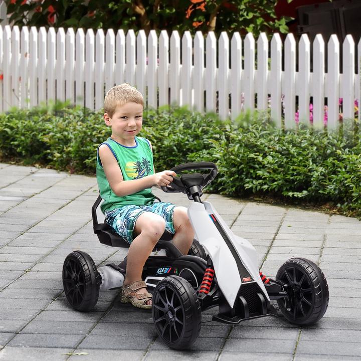 Actual product image Homcom Kinder Elektro Gokart Kunststoff, Metall Weiss