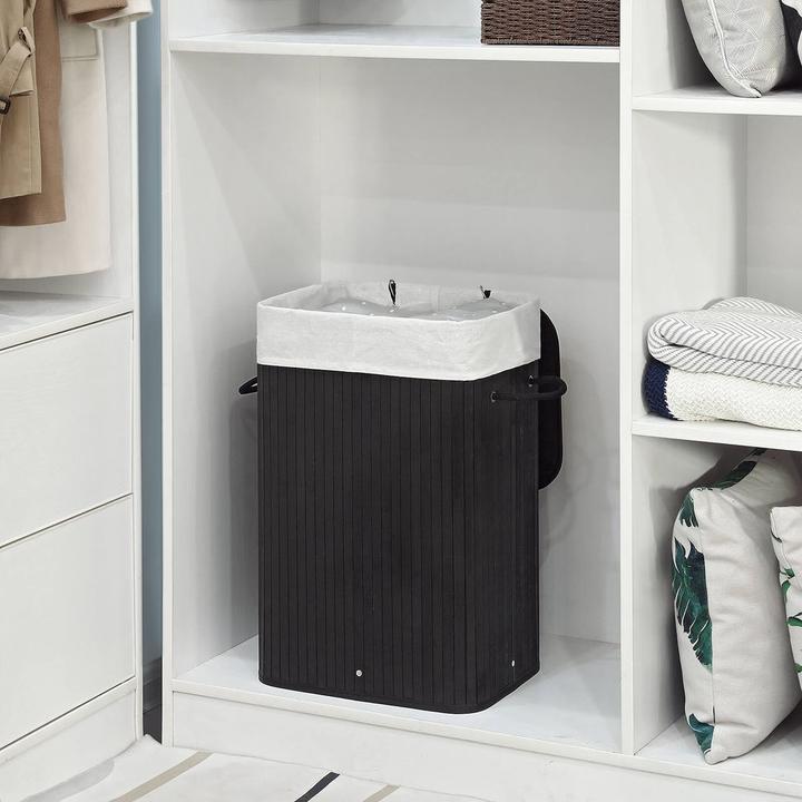 Produktbild Songmics Wäschesammler schwarz (72 l)