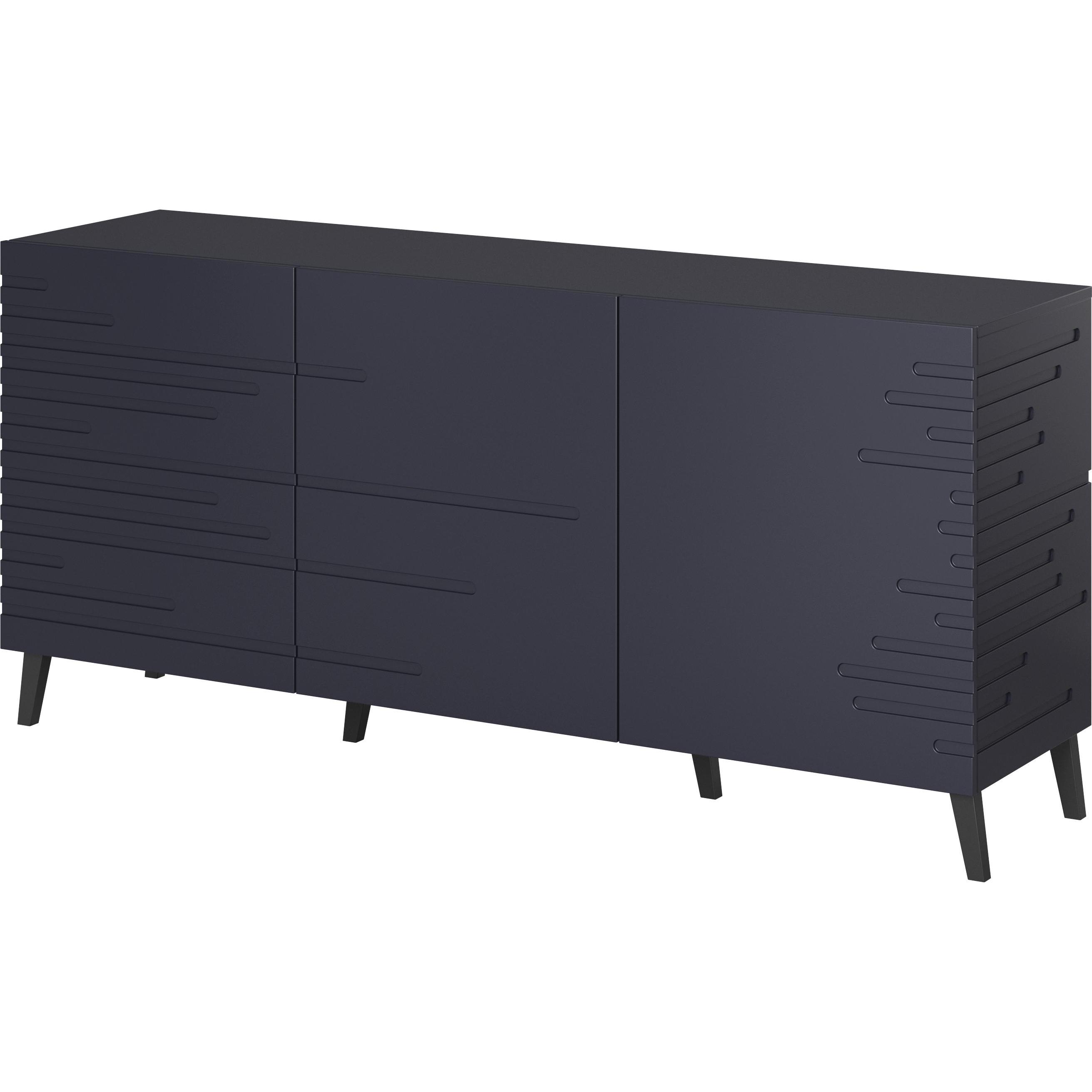 Cama, Kommode + Sideboard, Nova Kommode 155x40x72 Granat Matte (155 x 40 x 72 cm)