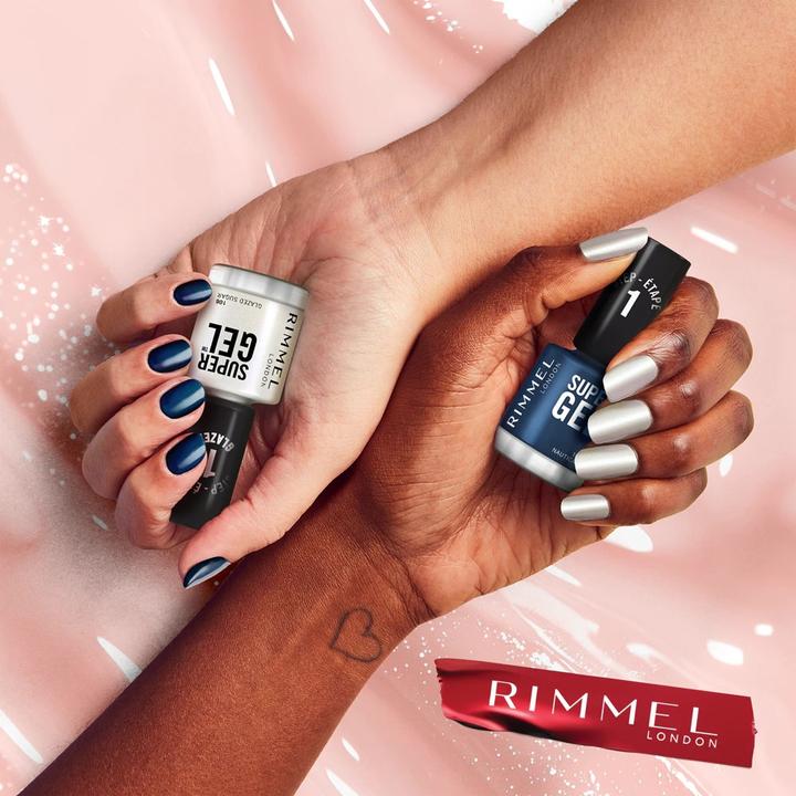 Produktbild Rimmel London Super Gel ohne UV/LED Versiegelung (100-Cobalt Heaven, Gel-Effekt Nagellack)