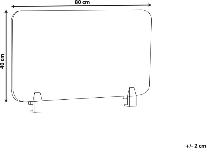 Immagine prodotto Beliani Divisorio per scrivania grigio scuro 80 x 40 cm WALLY (80 x 40 cm)