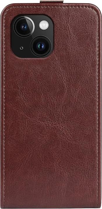 Actual product image Cover-Discount iPhone 15 - Classic Flip Case vertical brown (Apple iPhone 15)