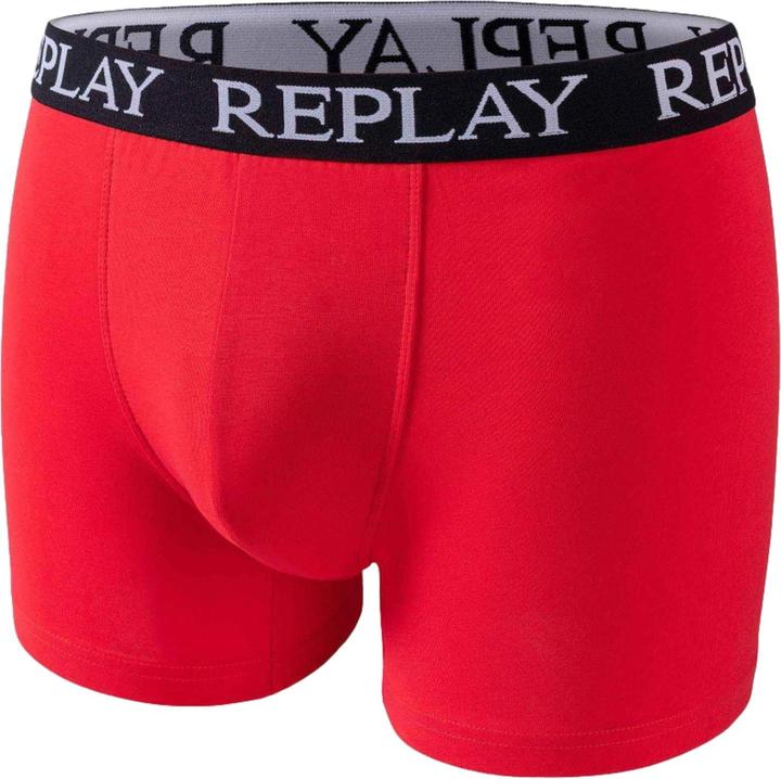 Immagine prodotto Replay Trunk BOXER Style 01/C Basic Cuff Logo im 2er Pack (XXL, Confezione da 2)