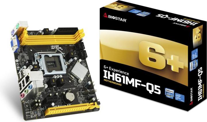 Produktbild Biostar IH61MF-Q5 (LGA 1155, Intel H61 Express, mATX)