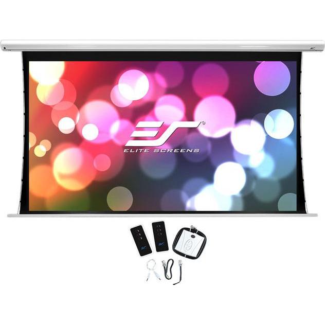 Elite Screens Saker Tab Tension (84", 16:9), Leinwand, Weiss