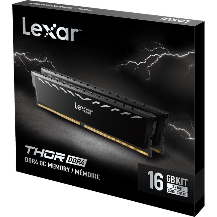 Immagine prodotto Lexar Memoria DDR4 THOR OC (2*)/3600 nero (2 x 8GB, 3600 MHz, DDR4-RAM, U-DIMM)