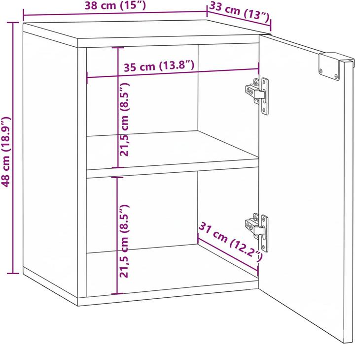 Image du produit vidaXL Badezimmerschrank (33.50 x 33.50 x 48 cm)