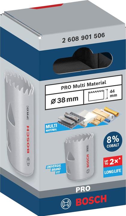 Bosch Professional Zubehör PRO Multi material hole saw, 38 mm, with ...
