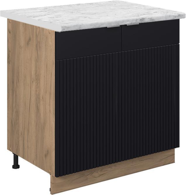 Goldkraft Eiche, Marble-Weiss, Schwarz, Schwarz gestreift