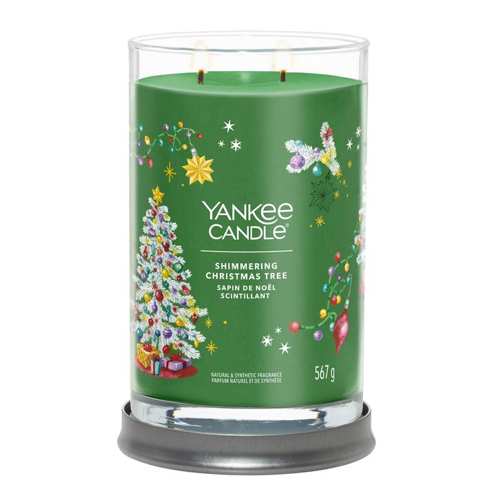 Actual product image Yankee Candle Scented Candle Shimmering Christmas Tree Signature Large Tumbler