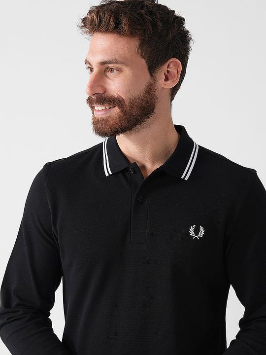 Immagine prodotto Fred Perry Polo Twin Tipped a manica lunga nera (XXL)