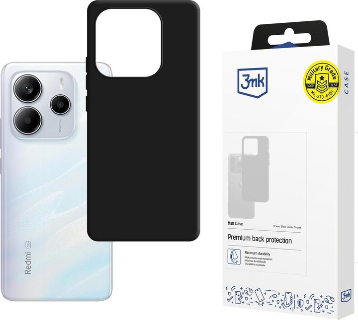 Actual product image 3MK Matt Case for Xiaomi Redmi Note 14 5G - black (Xiaomi Redmi Note 14 5G)