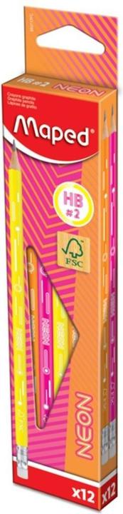Produktbild Maped HB-Neonstift mit Radiergummi (12 Stück) (HB, 12x)