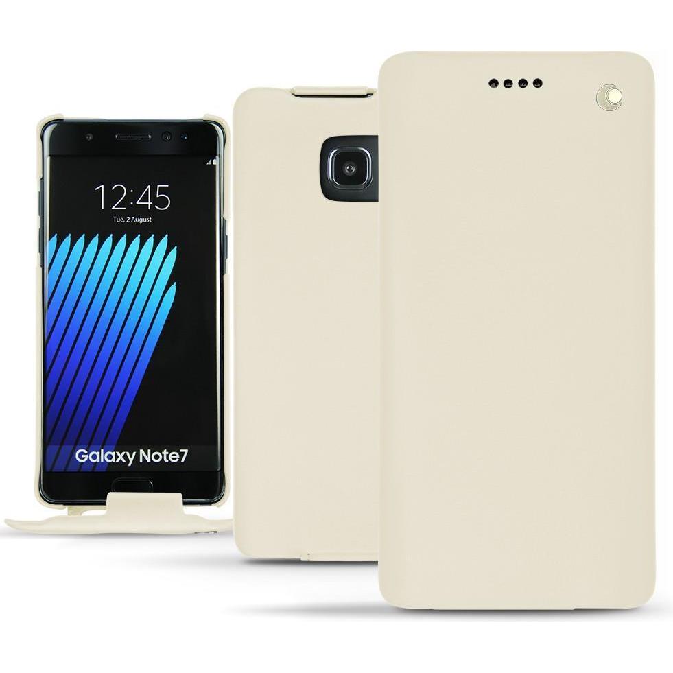 Thumbnail - Noreve Lederschutzhülle vertikal (Samsung Galaxy Note 7), Smartphone Hülle, Weiss