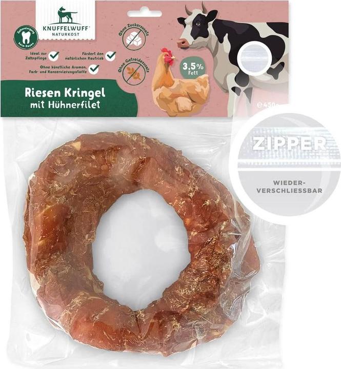 Knuffelwuff Kausnack Riesen-Kringel mit Hühnerfilet 2 Stück ca (2 Stk., 450 g)