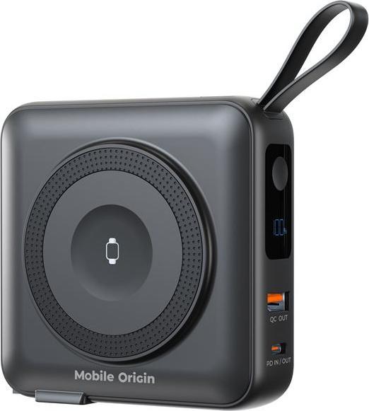 Image du produit Mobile Origin Powerbank & Travel Charger Lightning/USB-C Cable MagSafe AW/iPhone Compatible black Powerbank -... (10000 mAh)