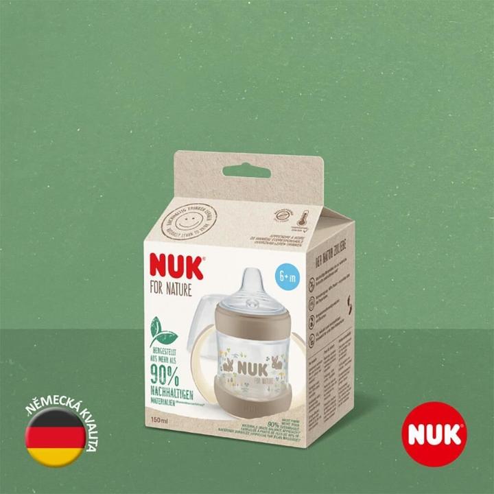 NUK for Nature Baby-Lernflasche mit Temperaturkontrolle 6-18m braun