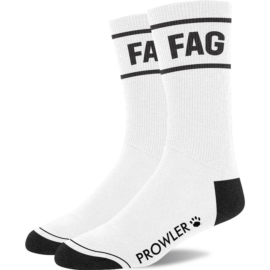 Prowler, Herren, Socken, Fag Socks - White/Black, Weiss, (One Size)