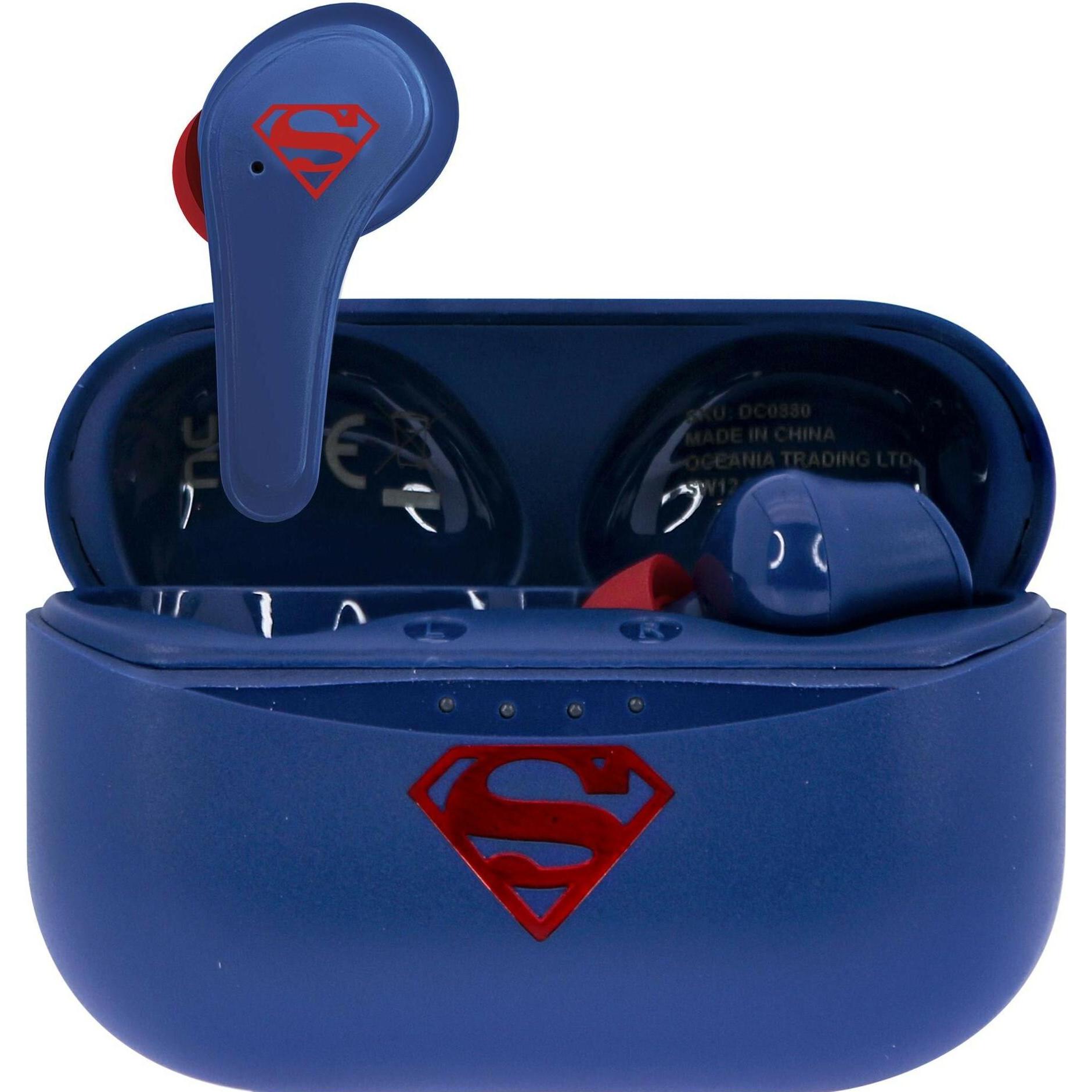 GED Cuffie Earpods - OTL - Superman (6 h, Senza fili), Cuffie, Blu