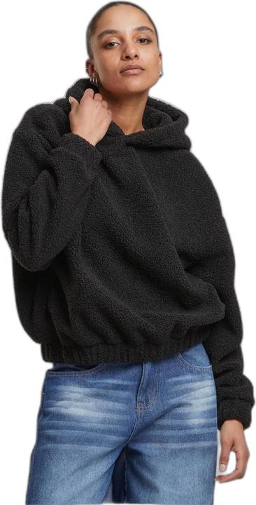 Produktbild Urban Classics Ladies Oversized Bonded Sherpa Hoody black S (S)