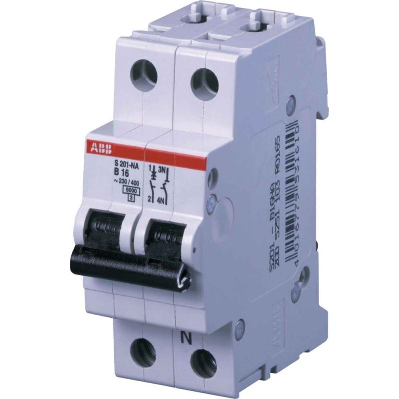 ABB, Schutzschalter, S201-B6NA Sicherungsautomat 6A pro M compact 1p+NA