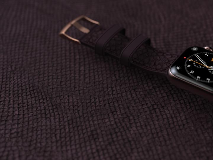 Immagine prodotto Njord Cinturino Per Orologio Eldur (45 mm, 44 mm, Pelle Vegan, Chiusura in acciaio inox, Pelle di salmone)