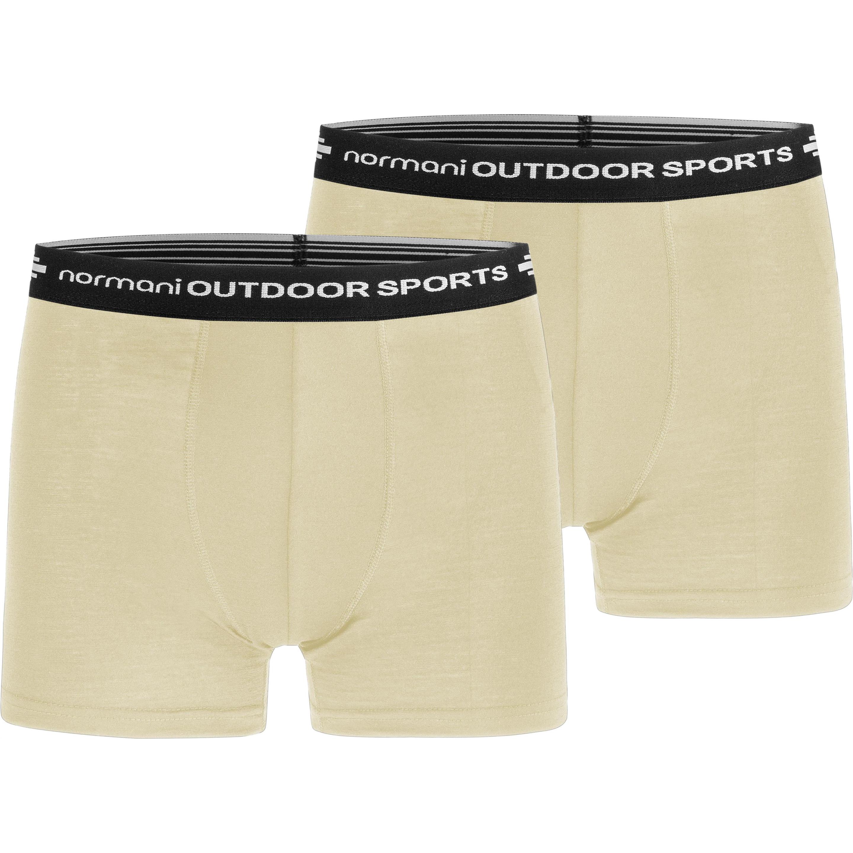 Normani, Herren, Unterhosen, 2er Pack Herren Merino Boxershorts Unterhose - 7692, Weiss, (3XL, 2er Pack)