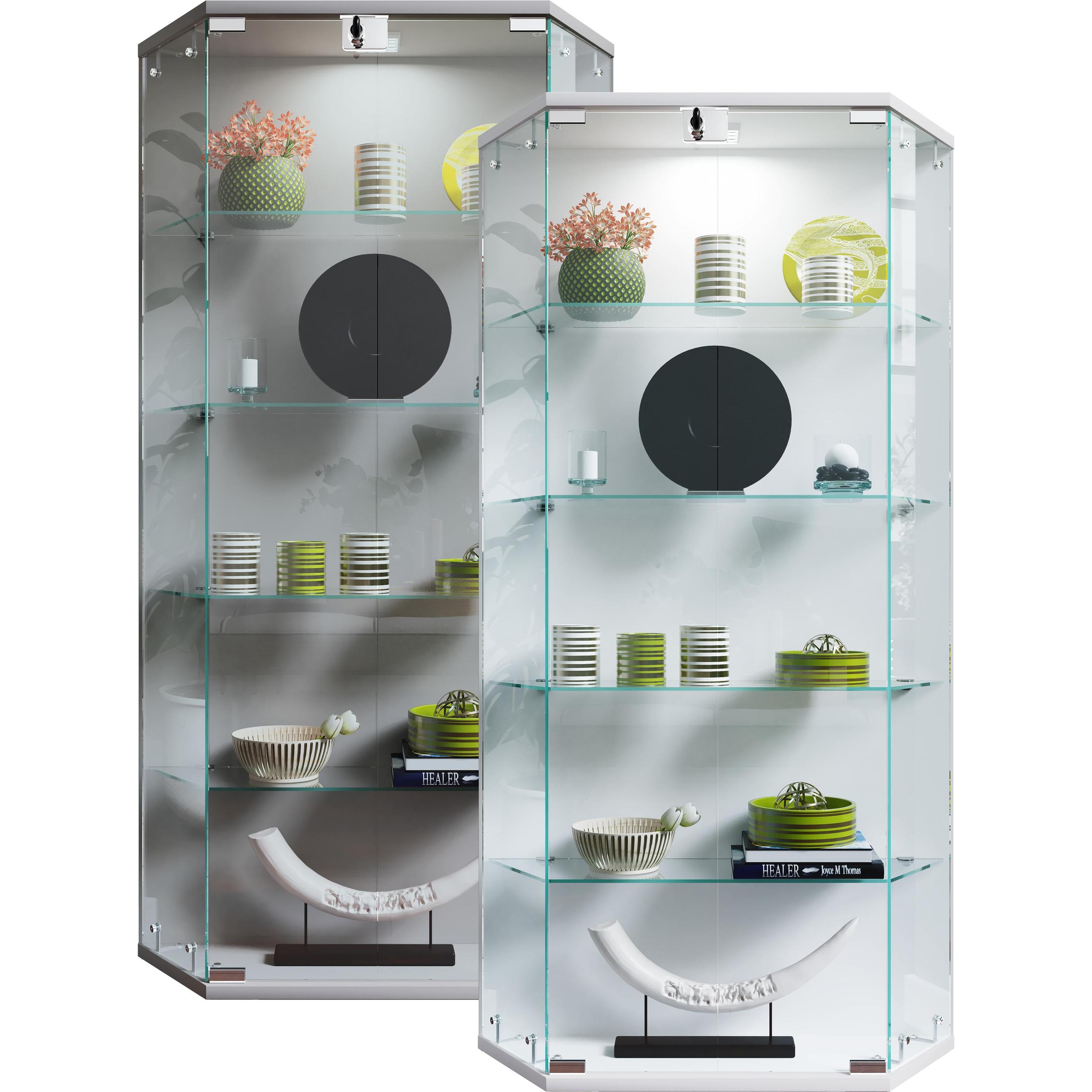 VCM, Vitrine + Buffetschrank, Wandvitrine Glasvitrine Benila L (83 x 17 x 114 cm)